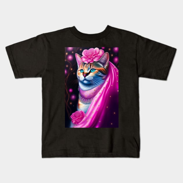 Funky British Shorthair Kids T-Shirt by Enchanted Reverie